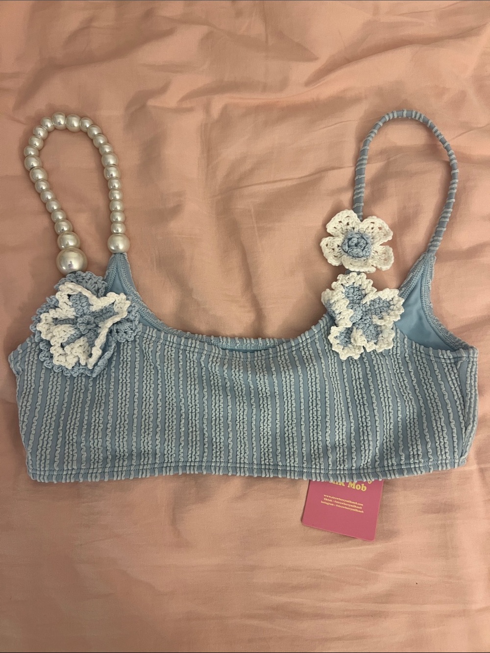 Pretty in pearls bikini top